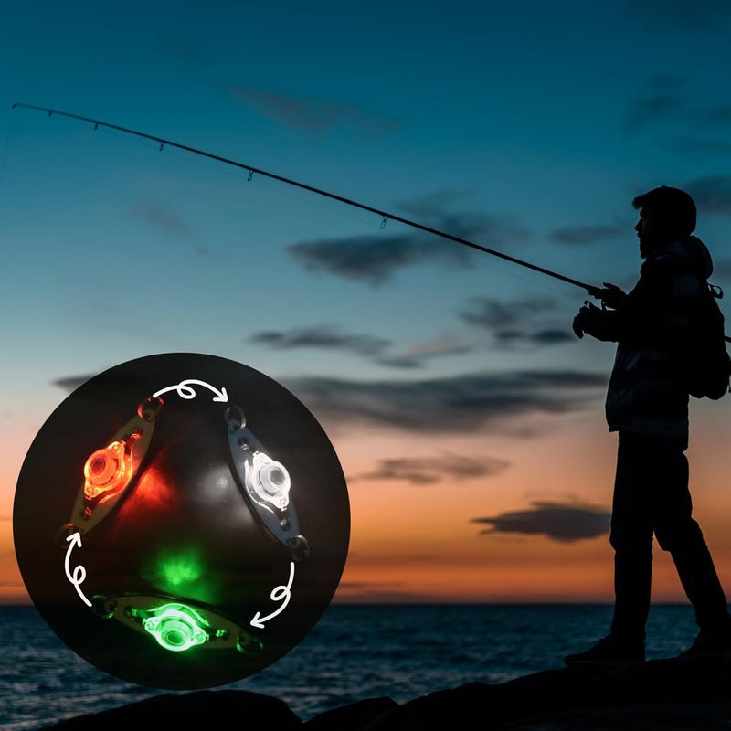 DunkTeam LED Underwater Fishing Lures，LED Lighted Bait Flasher，Deep Drop Fishing Lures，Fish Eye Attractive Light Bait Lure Lamp 5PCS - Image 2
